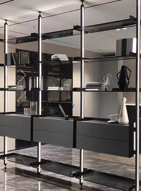 rimadesio zenit 泽尼特顶天立地开放式书架铝合金衣帽间配件型材