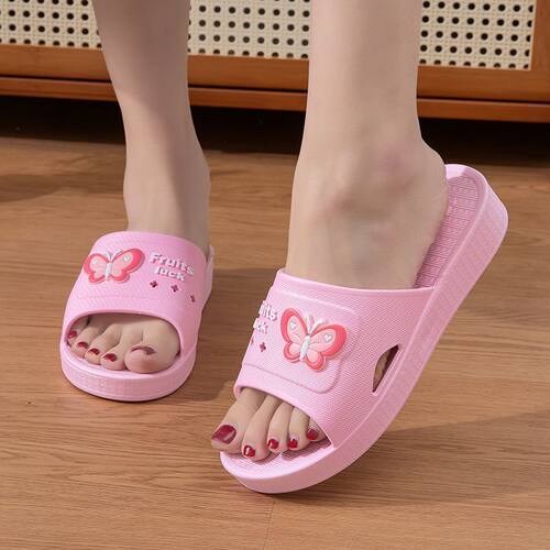 蝴蝶一字拖女厚底增高软底防滑