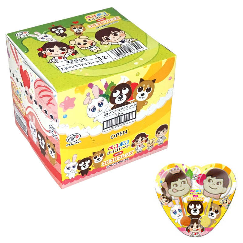 整盒12支日本进口不二家牛奶巧克力双棒 儿童大人小零