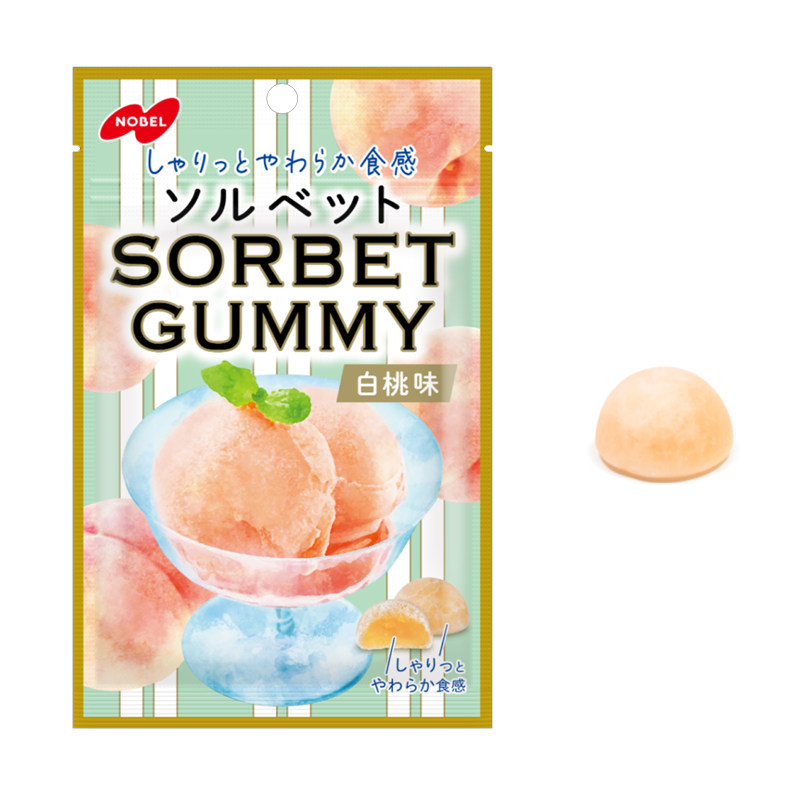 日本 nobel青提白桃巨峰冰沙味软糖50g图片