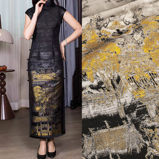 《FS128汉宫秋月》120CM/155CM高端仿宋锦布料女装上衣旗袍面料