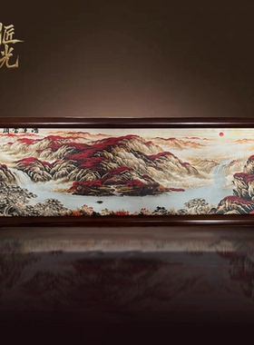 铜雕手工錾刻铜雕画鸿运当头桌面装饰画摆件茶几摆画实木桌摆雕刻