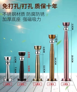 高档、不锈钢加长门吸:本色/黑色/红古/青古/黄古/金色10-35厘米