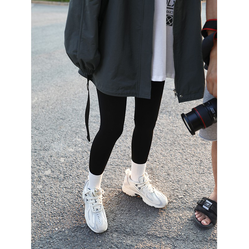 升级款大码不掉档黑色弹力打底裤