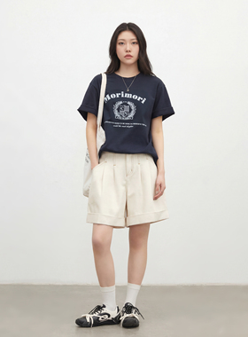 chicven大码女装春新款字母图案印花抑菌凉感宽松休闲短袖防晒T恤