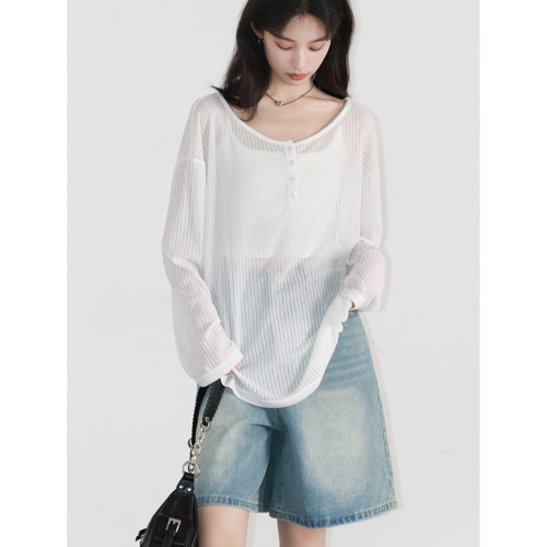 CV大码女装夏季新款圆领罩衫T恤