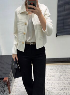 重工刺绣牛皮条铆钉羊绒大衣女