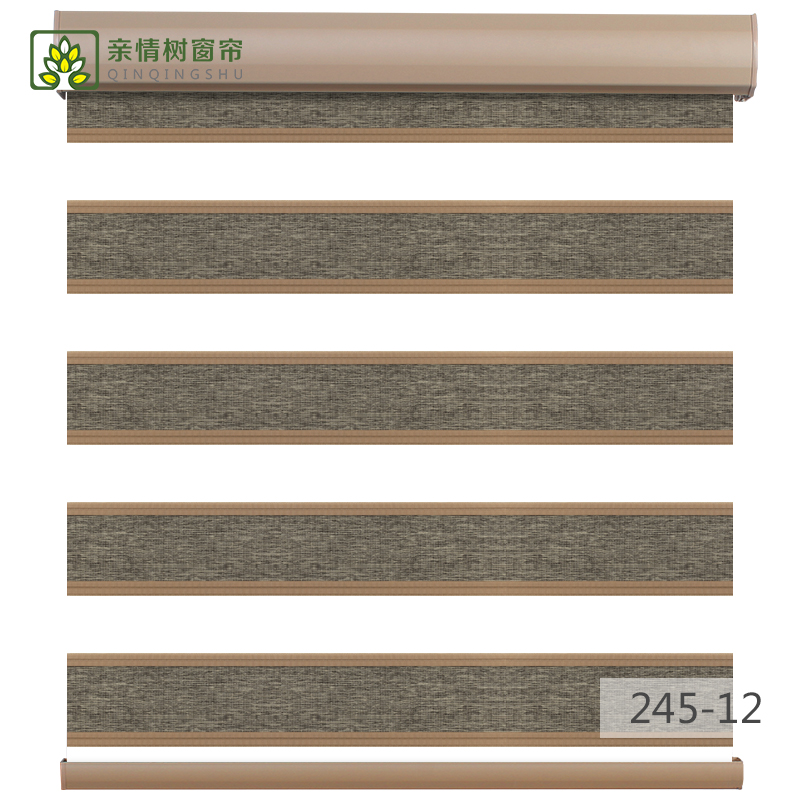 百叶窗帘成品双层韩式提花卷帘柔纱帘遮光卫生间浴室防水卧室窗i.