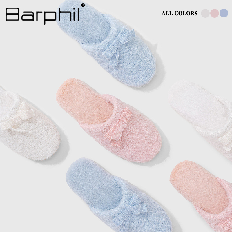 Barphil家居拖鞋女2025新款室内时尚高级静音软底防滑包头棉拖鞋
