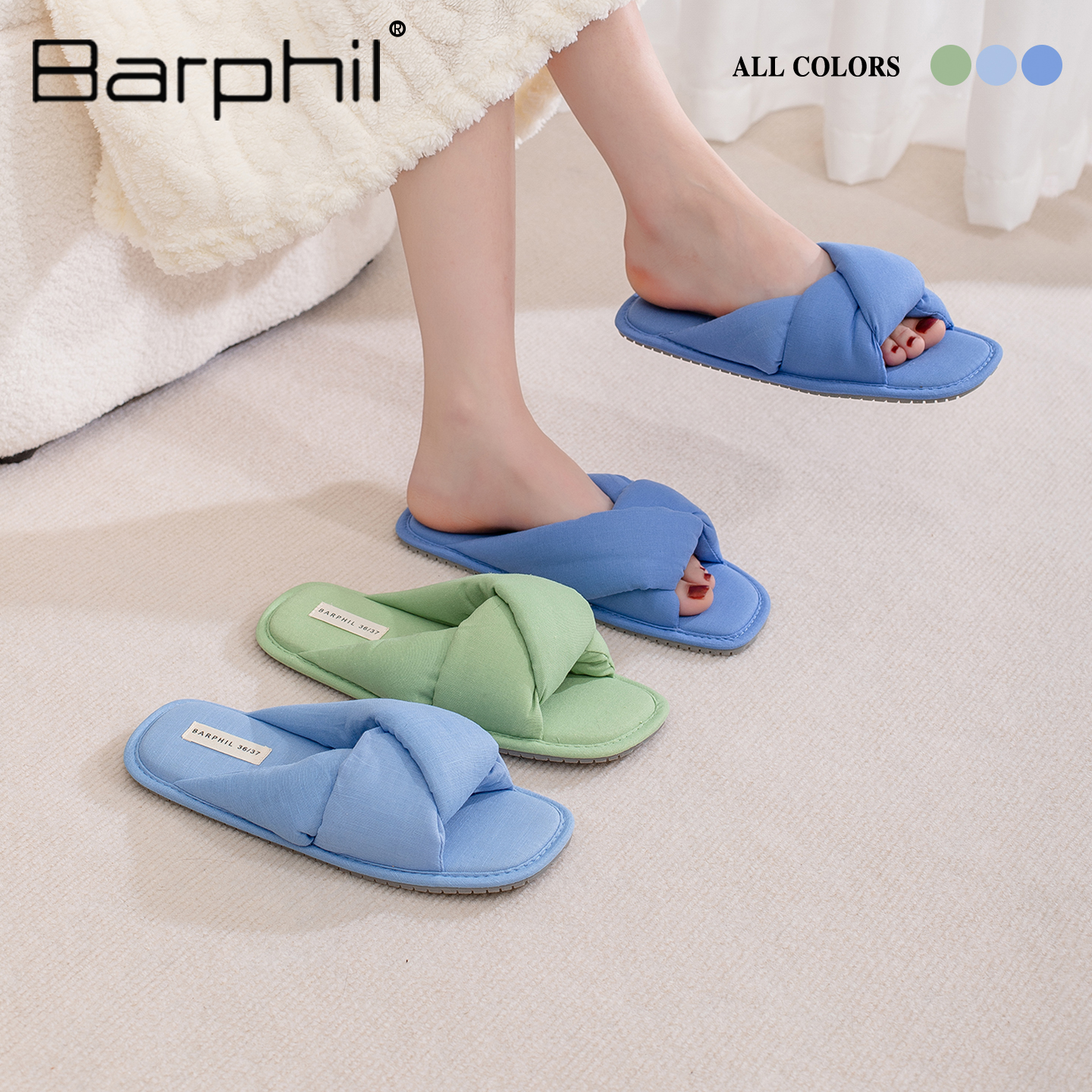 Barphil拖鞋女2025春夏新款室内家居高级感防滑软底透气凉拖软底