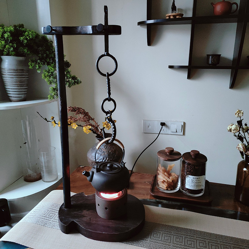 自在钩煮茶手工碳炉围炉煮茶炉木质室内烧水家用诧寂风复古实木,餐饮具,煮茶炉,淘宝优惠券,粉丝福利购,淘宝优惠卷
