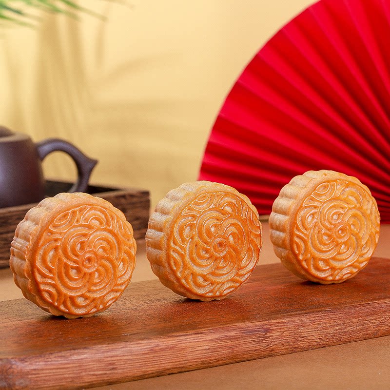 三味奇蛋黄莲蓉广式月饼豆沙味月月饼