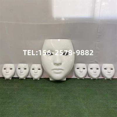 户外人脸面具雕塑玻璃钢