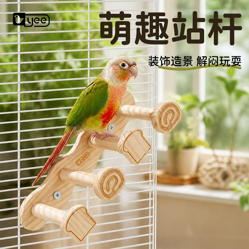 精选鹦鹉玩具爬梯＆站杆两用设计图片
