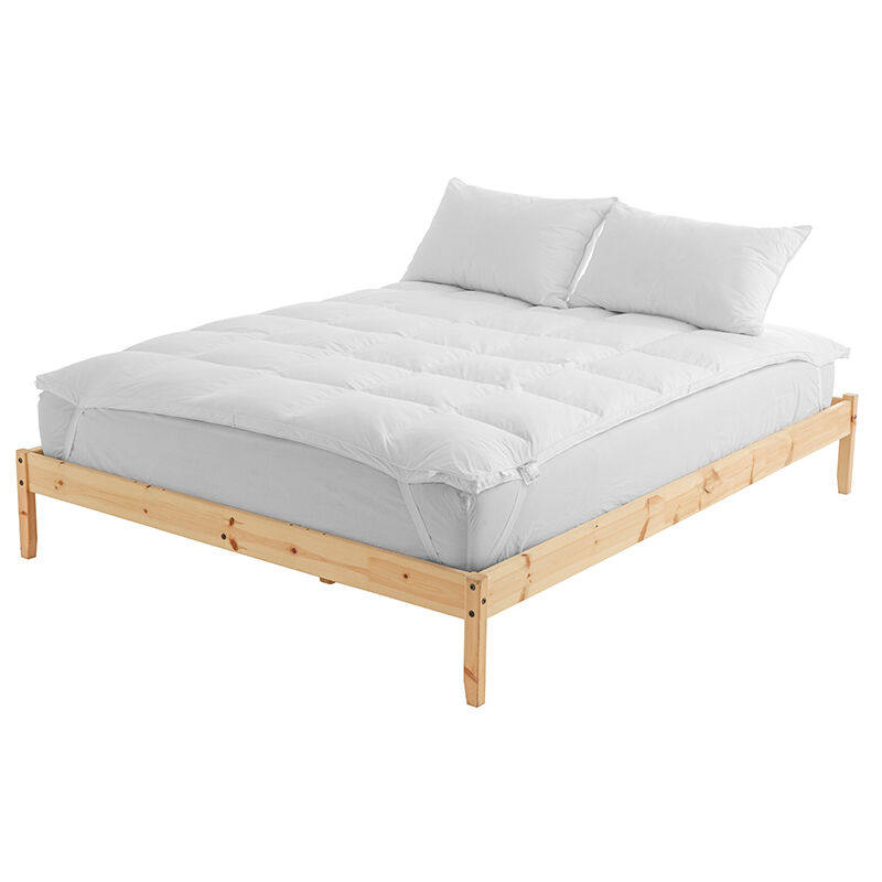 仅限12MDAPU大朴白鹅羽绒床垫纯棉纯色床垫垫套白色12米床