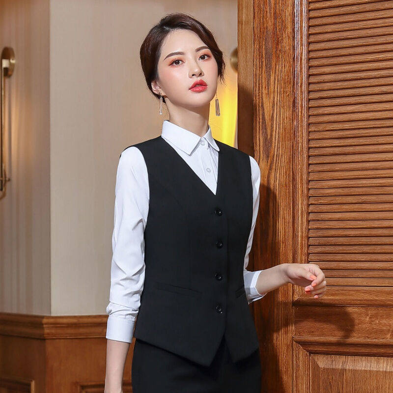 梦史怡2021韩版女马甲秋冬短款职业西装背心小马夹修身显瘦工装坎属于什么档次？