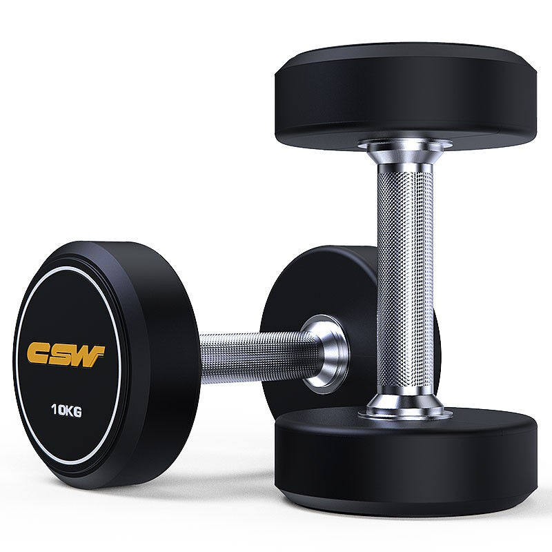 创思维专业定值包胶哑铃pu环保材质无异味哑铃家用私教商用高档哑