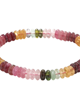 碧玺算盘珠手串手链女散珠珠子