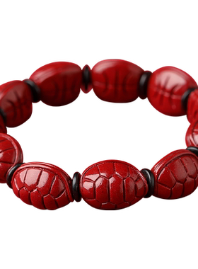 朱砂正品官方旗舰店朱砂手串女款富甲天下龟壳招财转运珠手链男士