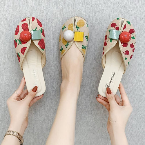 原宿新款港风拖鞋chic网红草莓