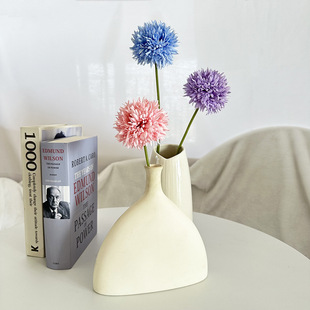 单支乒乓球菊仿真花葱球假花婚庆装饰用插花瓶背景墙婚礼舞台布景