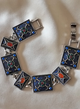 波西米亚复古珐琅玛瑙手链