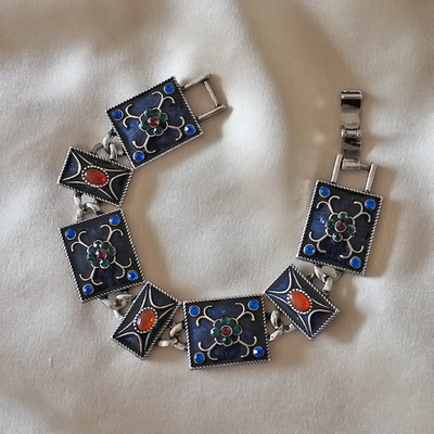 波西米亚复古珐琅玛瑙手链