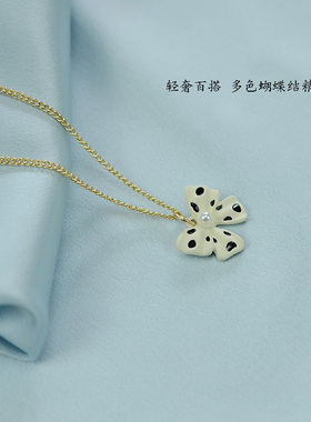 合金金属其他女蝴蝶结吊坠项链