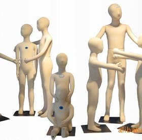 可做造型 童装店儿童宝宝3岁80 82CM 全身软体模特道具包布黑白色