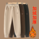 子秋冬新款 休闲弹力卫裤 束脚中老年人女裤 妈妈裤 加绒运动裤 松紧腰
