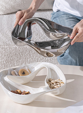 艺术高级感莫比乌斯环陶瓷果盘