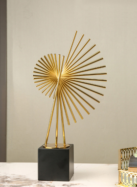 轻奢风设计感几何金色金属工艺品