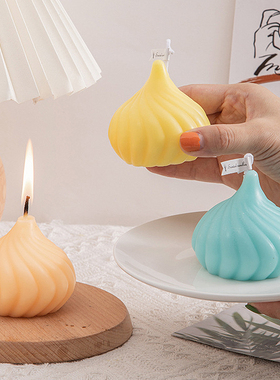 现代北欧彩色摩斯布丁蛋糕艺术造型香薰蜡烛香氛装饰品摆件小礼物