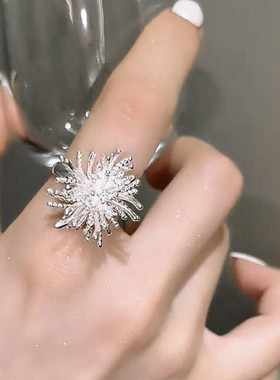 包邮立体烟花设计戒指女甜美时尚个性创意网红开口指环小众气质食