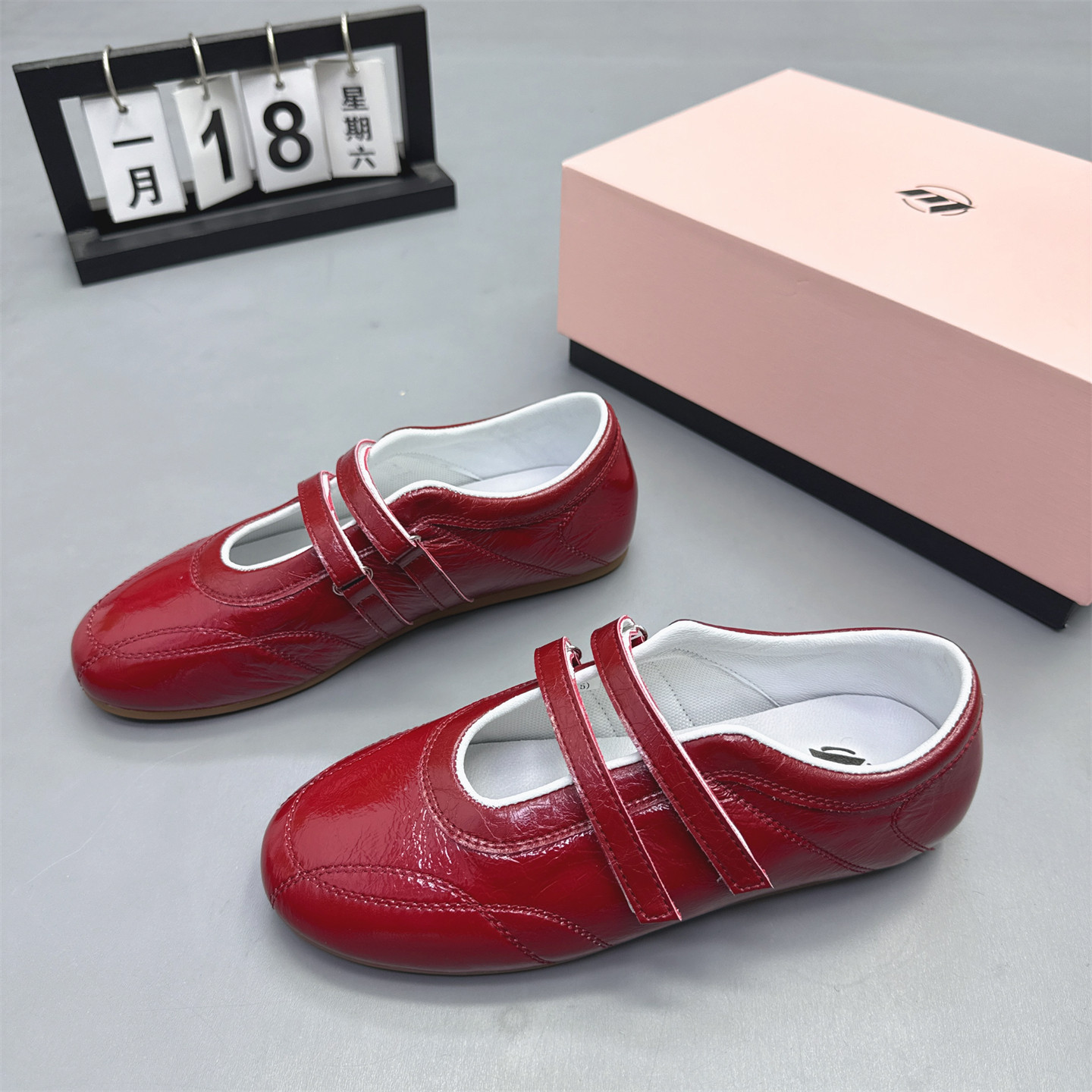 头层牛皮德训鞋软底玛丽珍鞋女单鞋2026春新款小香风魔术贴小皮鞋,女鞋,时尚芭蕾鞋,淘宝优惠券,粉丝福利购,淘宝优惠卷