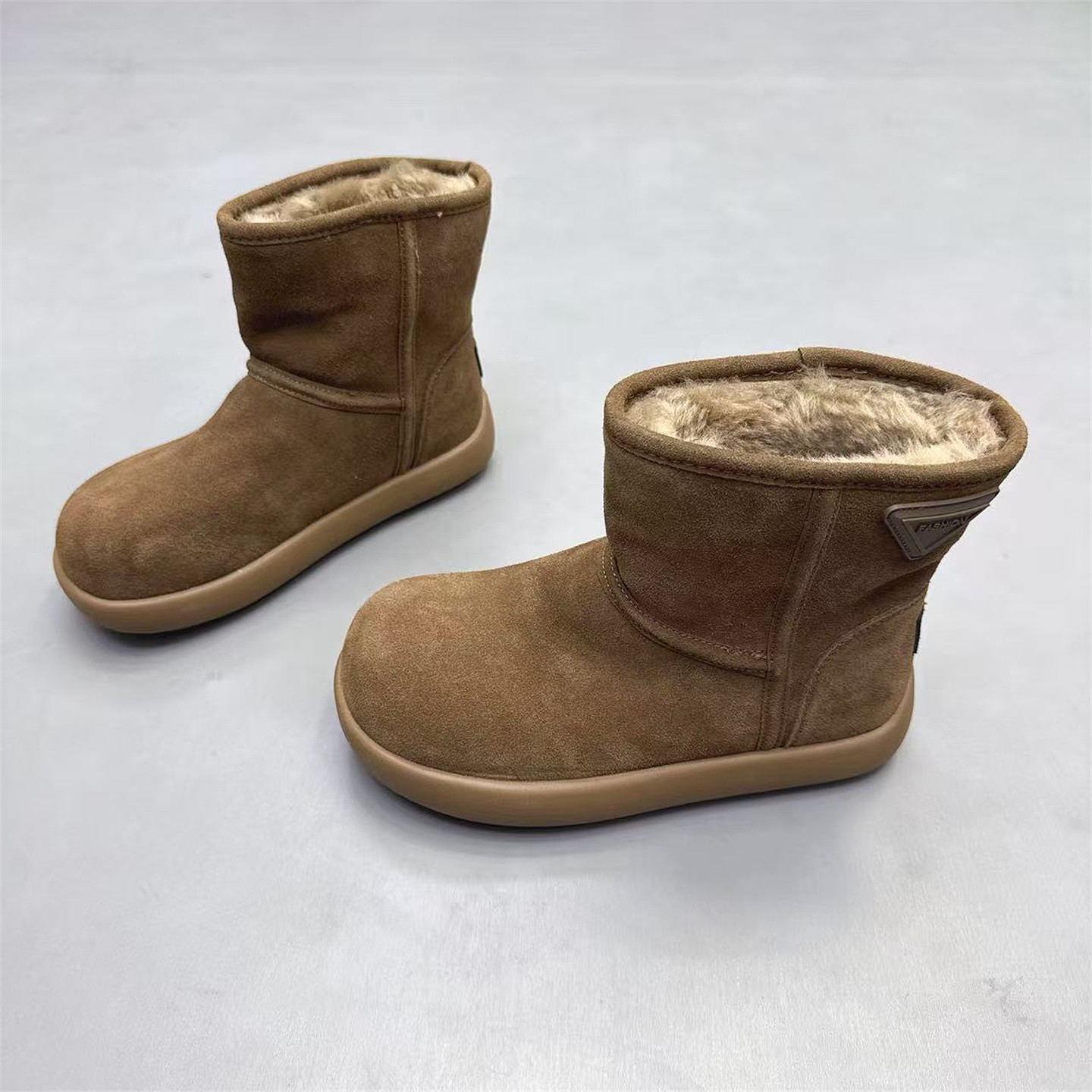 真皮女短靴厚底加绒小土豆雪地靴2025冬新款加厚保暖短筒东北棉靴,女鞋,时尚雪地靴,淘宝优惠券,粉丝福利购,淘宝优惠卷