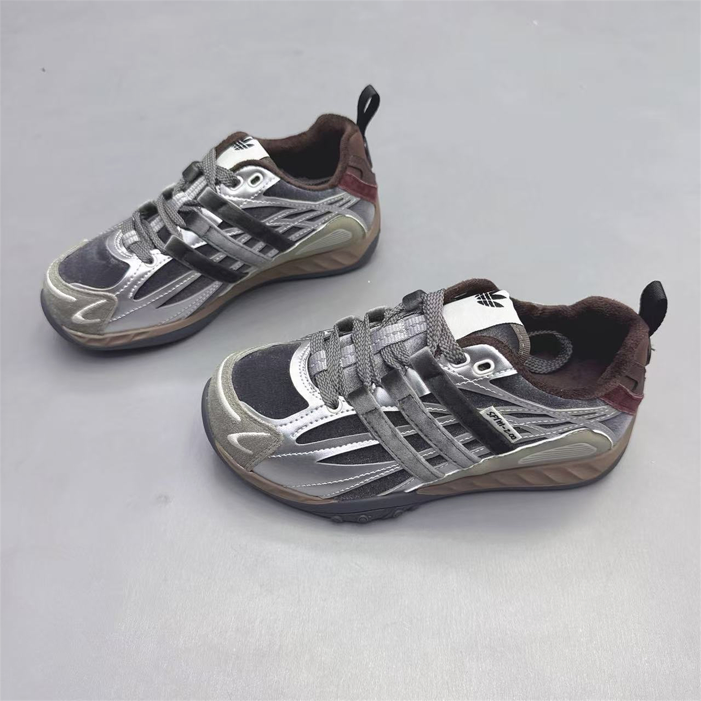 真皮女鞋韩版厚底加绒运动老爹鞋