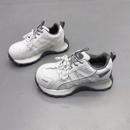 真皮女鞋韩版厚底加绒保暖老爹鞋