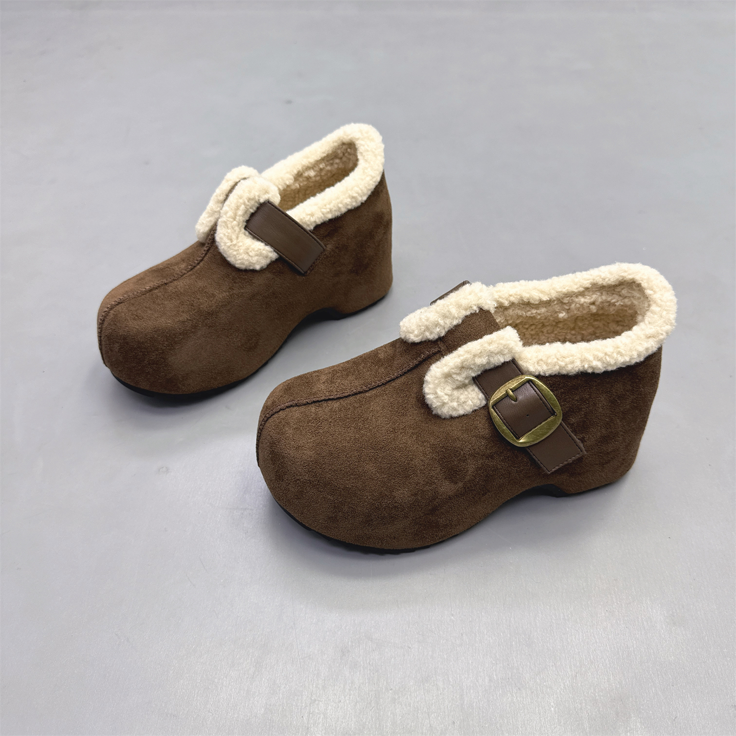 小个子内增高6CM皮带扣勃肯鞋女