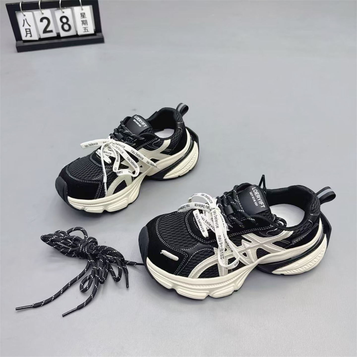 真皮女鞋欧洲站厚底增高老爹鞋潮