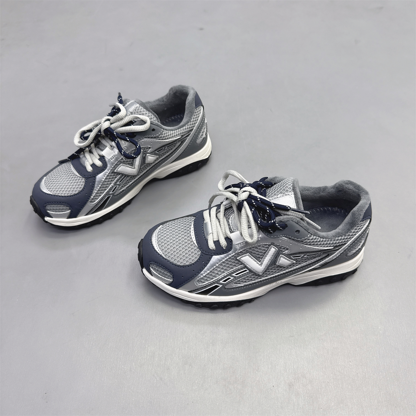 复古双鞋带内增高加绒休闲德训鞋