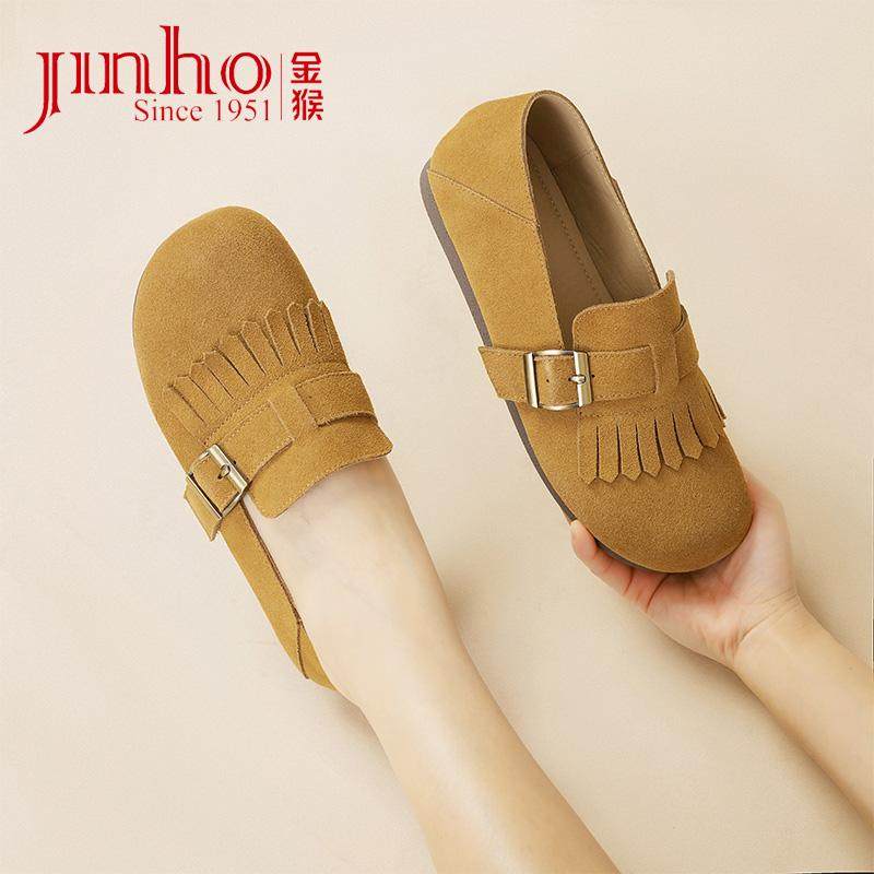 金猴勃肯鞋女2025新款春季平底单鞋皮鞋绒面玛丽珍勃肯鞋,女鞋,勃肯鞋/软木鞋,淘宝优惠券,粉丝福利购,淘宝优惠卷