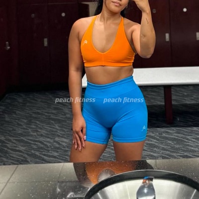 Oneractive新款V领后扭结MICRO健身训练撸铁吸汗美背外穿运动文胸