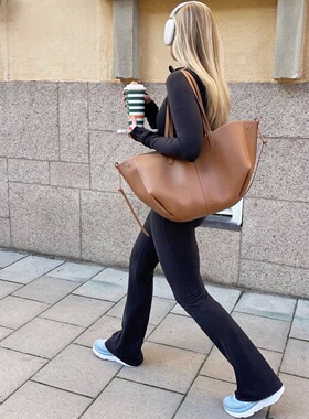 Lu同款高腰提臀喇叭裤裸感显瘦紧身休闲运动微喇健身外穿瑜伽长裤