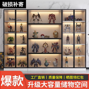 玻璃展示柜产品陈列柜玩具乐高收纳家用模型手办积木摆件柜子书柜