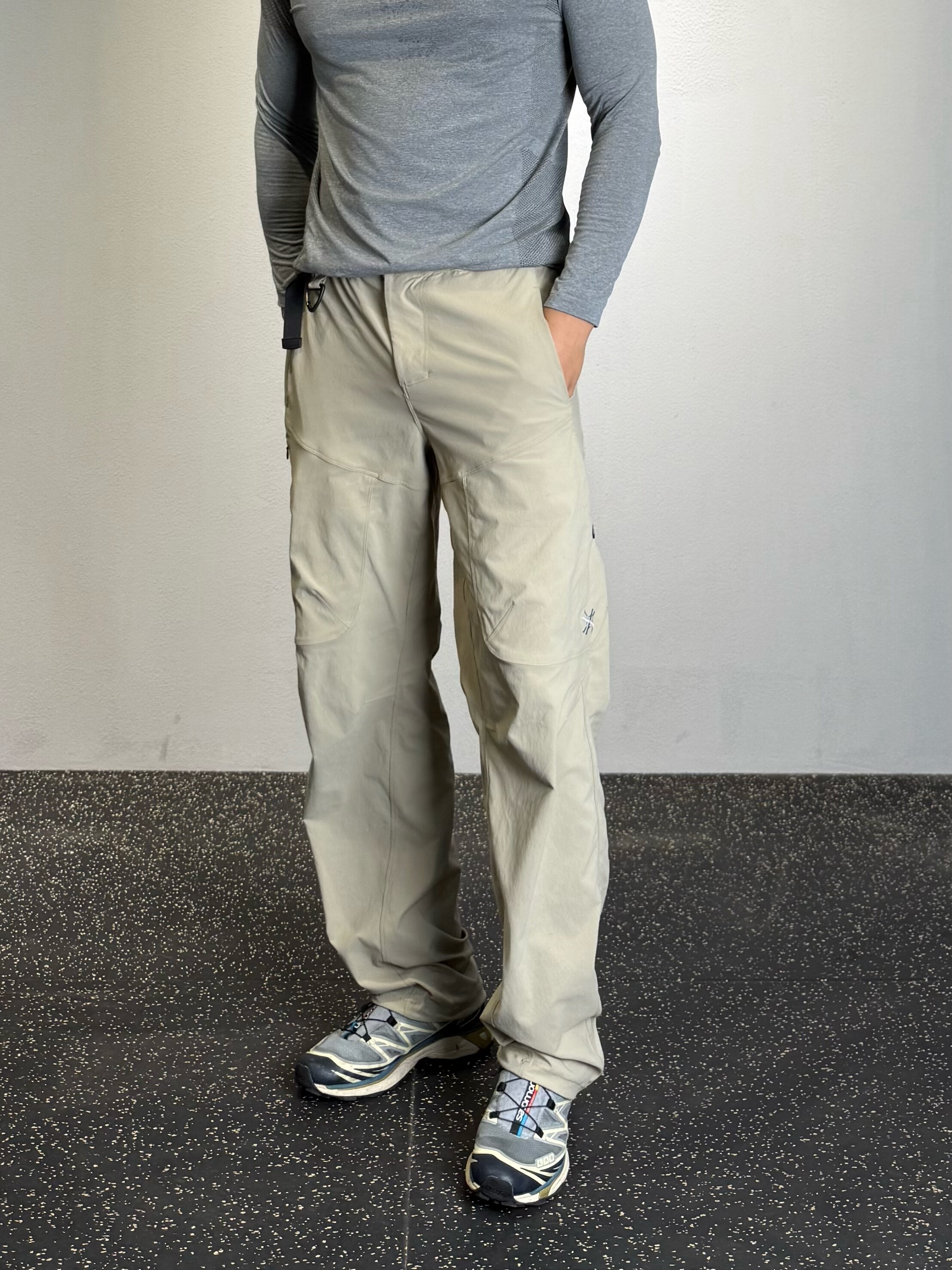 【卡秋山】塔里克小直筒秋季尼龙户外弹力耐磨长裤男士运动休闲裤