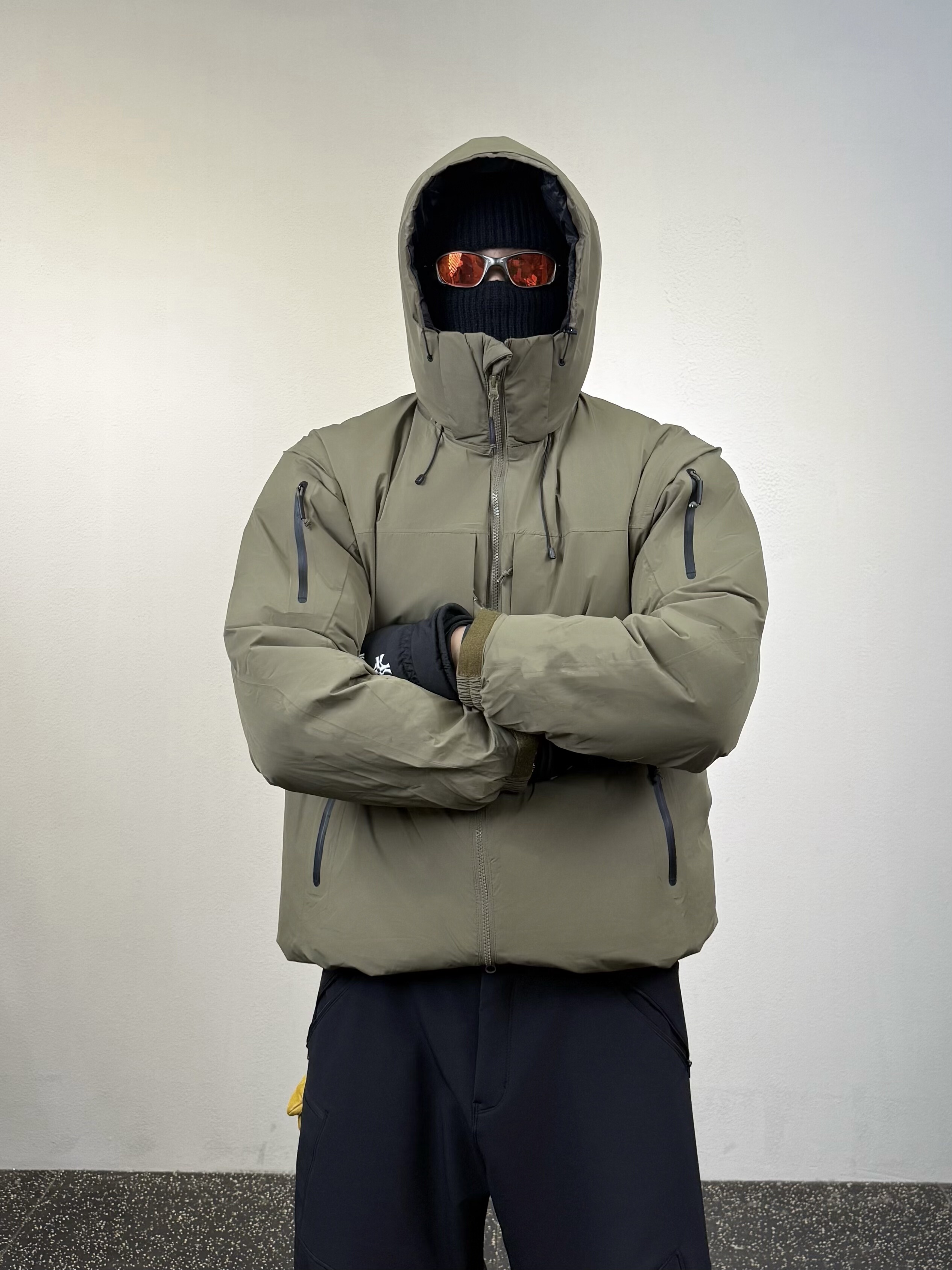 【卡秋山】羽绒军冲90白鸭绒三防硬壳户外夹克冲锋衣羽绒服外套