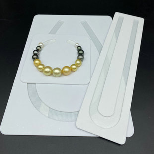 珍珠项链贴板裸珠配对黏板直播间展示贴片手链粘板方形散珠排版新