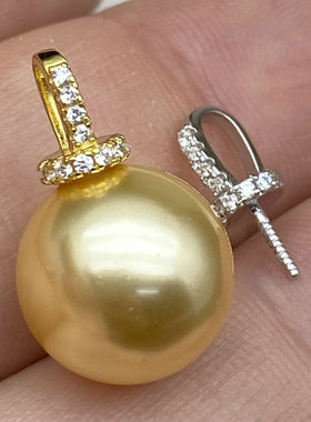 DIY配件珍珠吊坠空托奶嘴形坠子