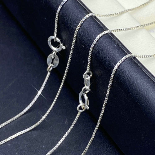 s925纯银项链盒子链配件